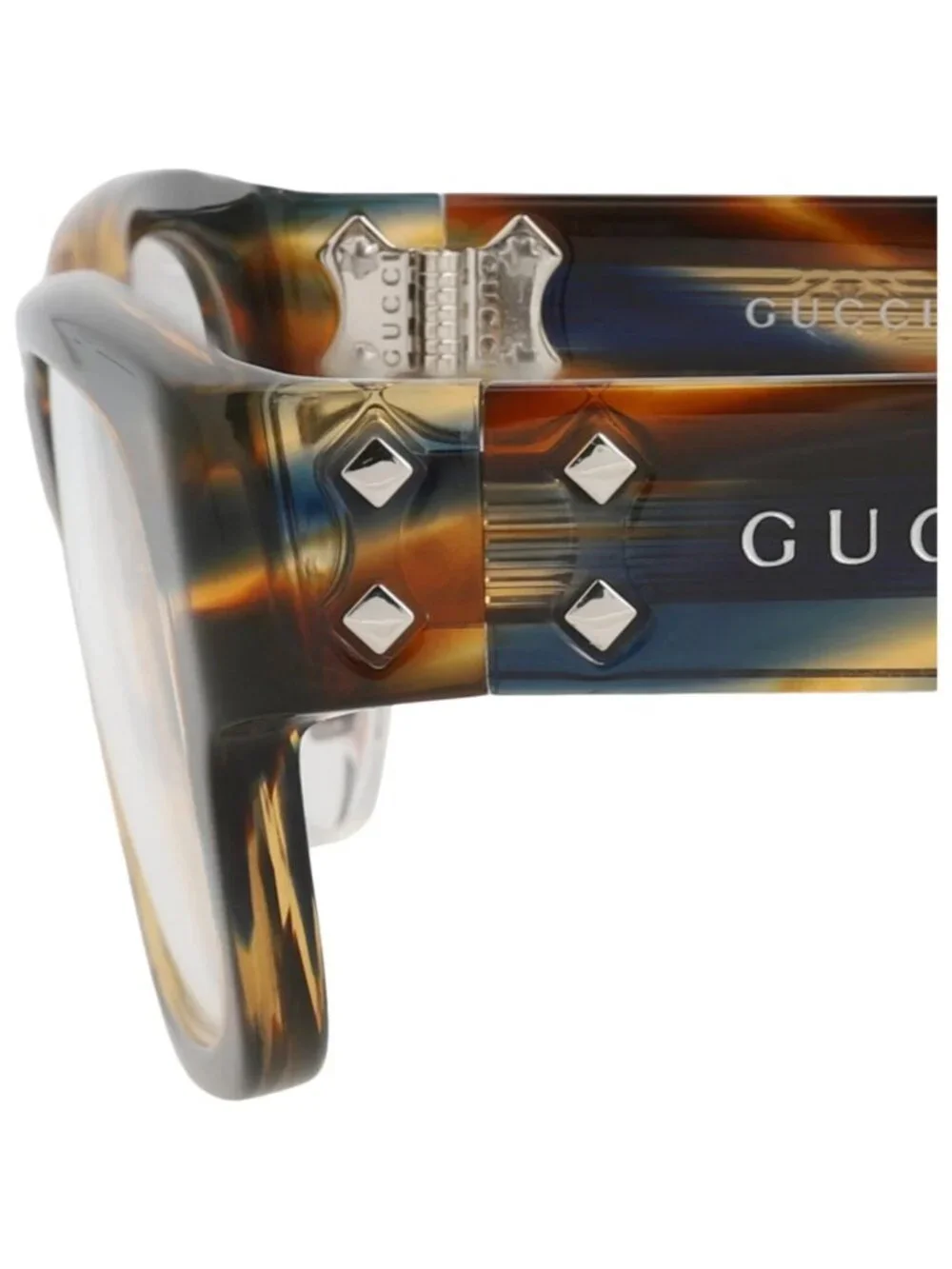 New Gucci Women's Eyeglasses Square Rectangle Recycled Acetate Frame Unisex